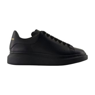 Alexander McQueen Alexander McQueen, Sneakers, male, Black, Size: 6 US Black Leather Oversize Sneakers