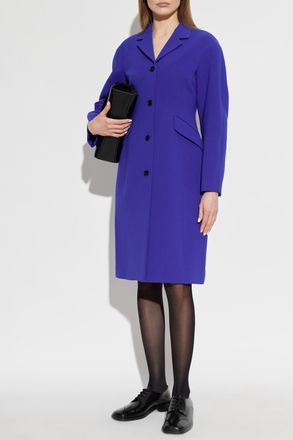 Jil Sander Coat With Open Lapels, Womens, Navy Blue