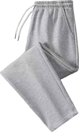 Generic Womens Fleece Lined Joggers Sweatpants Drawstring Casual Joggers Straight Leg Cuffed Ankles Tracksuit Bottoms Simple Solid Color Sport Trousers Regula