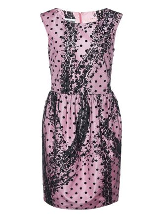 Moschino polka dot tulle sleeveless dress - Pink