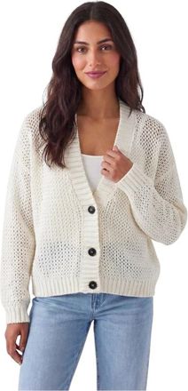 Roberto Collina Boxy Cardigan - Dames - Vesten - Wit - M - Katoen - Truien & Vesten