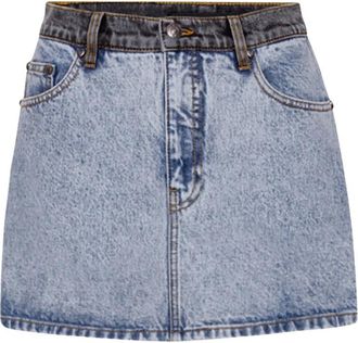 Rotate Patchwork Denim Rok - Dames - Spijkerrokken - Blauw - M - Denim - Rokken