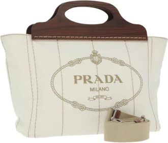 Prada Pre-owned Tote Bag - Dames - Vintage Shopper - Wit - ONE Size - Vintage