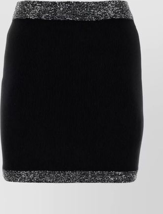 Miu Miu ribbed wool-blend mini skirt
