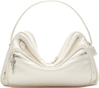 Acne Studios Camero leather shoulder bag - White