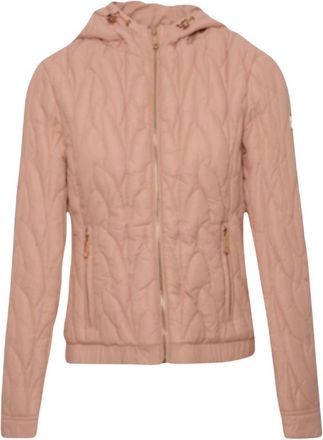 Fracomina Lange gewatteerde jas - Dames - Zomerjassen - Roze - XL - Leer - Jassen