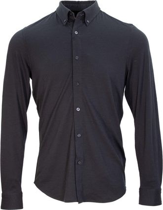 Lords of Harlech Shawn Merino Shirt in Black at Nordstrom, Size X-Small
