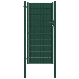 vidaXL Vidaxl Cancello Per Recinzione In Pvc E Acciaio 100x204 Cm Verde