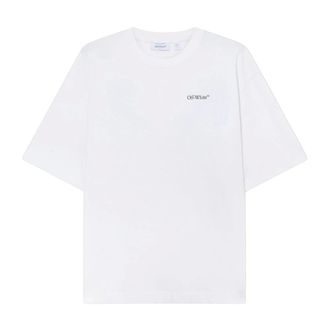 Off-white T-Shirts, male, White, Size: XL Half Arrow Skate T-shirt