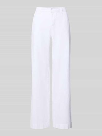 Gina Tricot Wide Leg Leinenhose mit Eingrifftaschen in Ecru, Größe XS