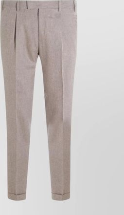 Pantaloni Torino tailored trousers with pleated front and cuffed hem