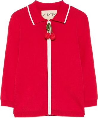 Valentino Garavani Cardigan con zip - Rosso