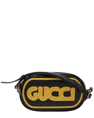 Gucci Black Patent & Rubber Shoulder Bag (Authentic Pre-Loved)