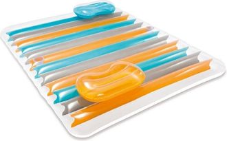 Trade Shop Trade Shop - Materassino Gonfiabile 2 Posti Con Doppio Cuscino 198 X 160 Cm Multicolor