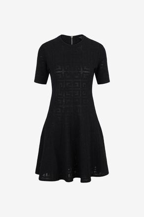 Givenchy Ausgestelltes Minikleid aus Jacquard-Strick 4G