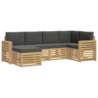 vidaXL Conjunto De Sof&aacute;s De Exterior 6 Pcs Blanco Y Antracita Vidaxl