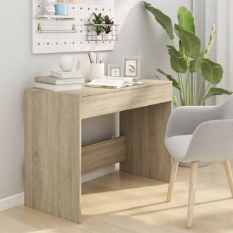 Berkfield Home Sturdy Desk Sonoma Oak 101x50x76.5 cm Engineered Wood in Beige