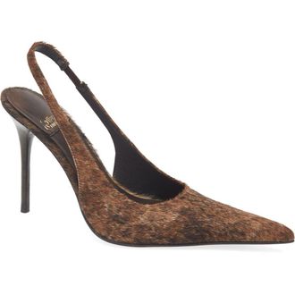 Jeffrey Campbell You Wish Genuine Calf Hair Pointed Toe Pump in Black Brown Hair at Nordstrom, Size 5
