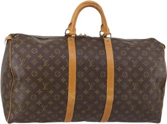 Louis Vuitton Pre-owned Weekend Bags, unisex, Brown, Size: ONE SIZE Pre-owned Monogram Keepall Travel Bag