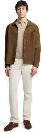 Onia Suede Work Overshirt in Doe at Nordstrom, Size X-Large