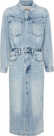 Levi's mini logo-tag midi dress - women - Cotton - 24 - Blue