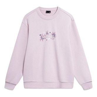 Li-Ning (WMNS) Li-Ning Floral Logo Sweatshirt Mauve AWDT818-4