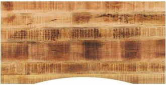 vidaXL Desk Top with Curve 110x60x2.5 cm Solid Wood Rough Mango Vidaxl