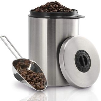XAVAX Blister Xavax in acciaio inox per 1 kg di caff&egrave; in grani con mestolo
