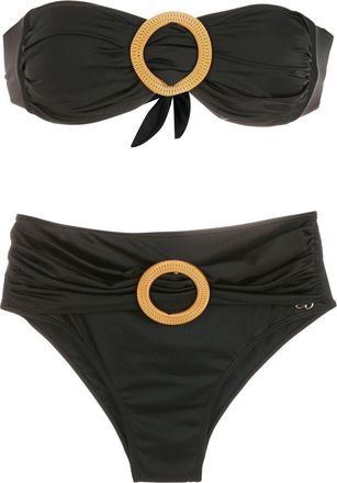Brigitte ring-detail bandeau bikini set - women - Polyamide/Spandex/Elastane - GG - Black