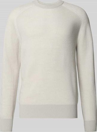 Boss Orange by Hugo Boss BOSS Orange Regular Fit Strickpullover aus Schurwoll-Mix Modell AKAJER in Hellgrau, Gr&ouml;&szlig;e XXL