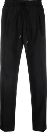 BRIGLIA 1949 Elegante Wolmix Tapered Broek - Heren - Sweatpants - Zwart - XS - Wol - Broeken