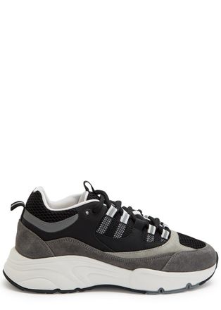 Cleens Aero Runner Panelled Mesh Sneakers - Black And White - 41.5 (IT41.5 / UK7.5)