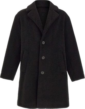 Herno buttoned coat - men - Polyester/Polyester - 44 - Black
