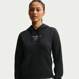 Nike Womens Cheer Pullover Hoodie in Black | APS551NACH-BLK