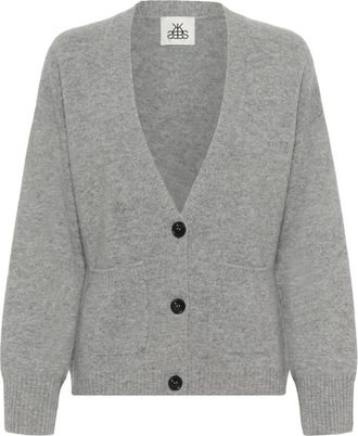Karen by Simonsen Cardigans - Dames - Vesten - Grijs - M - Leer - Truien & Vesten