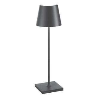 Zafferano L&aacute;mpara de mesa led gris oscuro ip65 regulable zafferano