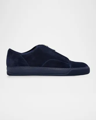Lanvin Men & apos;s Dbb1 Suede Zip-Up Sneakers