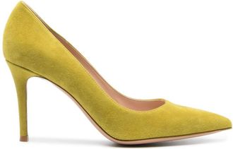 Gianvito Rossi Green Suede Pumps
