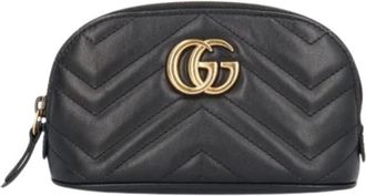 Gucci Pre-owned Vintage Pouch - Dames - Vintage Clutch - Zwart - ONE Size - Leer - Vintage
