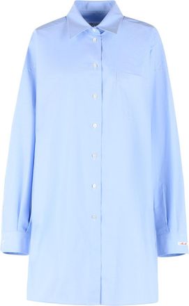 Maison Margiela Flared Hem Cotton Shirt With Iconic Back Stitching