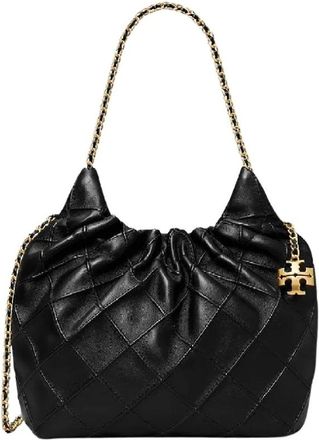 Tory Burch Tory Burch, Handbags, female, Black, Size: ONE SIZE Mini Fleming Shoulder Bag