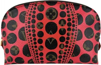 Louis Vuitton Brown Red Color Monogram Pochette Pouch (Pre-Owned)