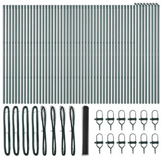 Berkfield Home Hexagon Fence Grey 1.2x100 m Steel in Green