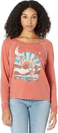 Rock And Roll Cowgirl Womens Rock and Roll Cowgirl T-Shirt Red Graphic Print Pullover GBO8