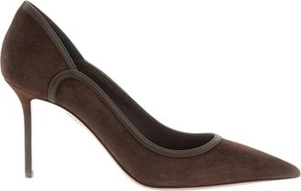 Aquazzura Plush Pump 85 - Dames - Pumps - Bruin - 36 EU - Leer - Schoenen