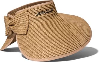 Laura Geller 40+ Club Sun Visor Hat, Beige - Embroidered