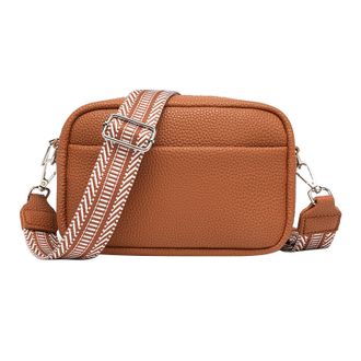 Generic Womens All Season Versatile Casual Small Woven Shoulder Bag With Shoulder Straps Womens Messenger (Brown, One Size)