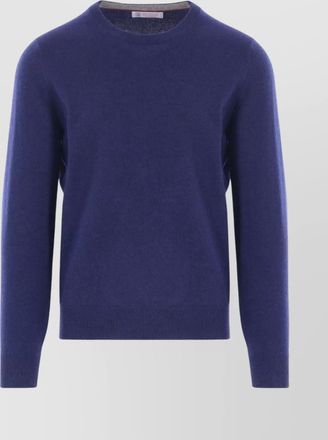 Brunello Cucinelli soft cashmere crewneck sweater with m&eacute;lange knit