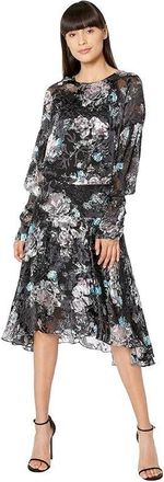 Preen Preen by Thornton Bregazzi Jemima Dress Womens Large Black Floral Sheer RED471