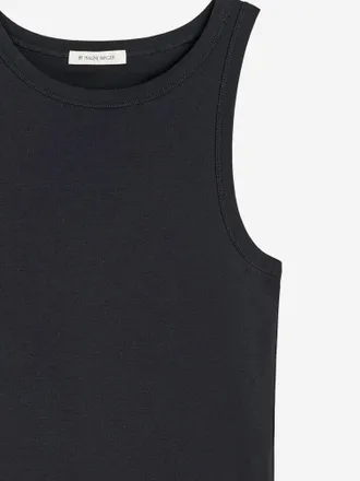 By Malene Birger Womens Cotton Tank Top Black